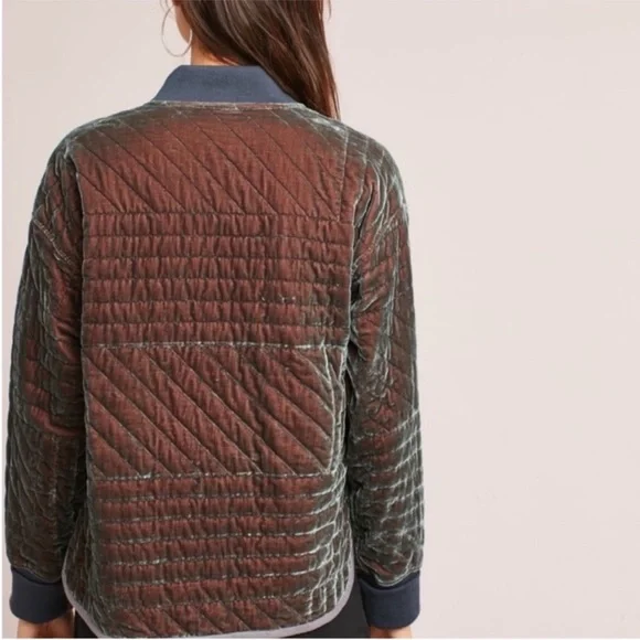 Anthropologie Hei Hei Velvet Quilted Jacket Small - Picture 4 of 9